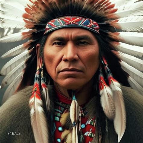 Native American Indian Chief Digital Art By Howard Holbert Fine Art