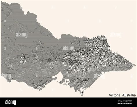 Topographic Relief Map Of Victoria Australia Stock Vector Image And Art