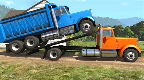 Beamng Drive Loading And Transporting A Dump Truck On The Rollback Tow