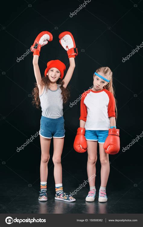 Girls In Boxing Gloves — Stock Photo © Igortishenko 150508382