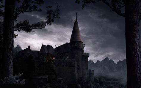 Spooky Castle Hd Desktop Wallpaper Widescreen High Definition