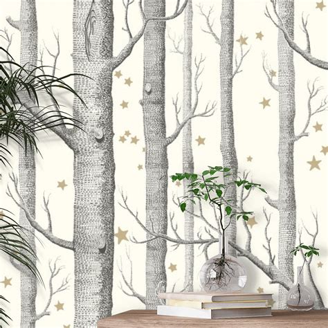 Woods And Stars Wallpaper Black And White By Cole And Son 10311050