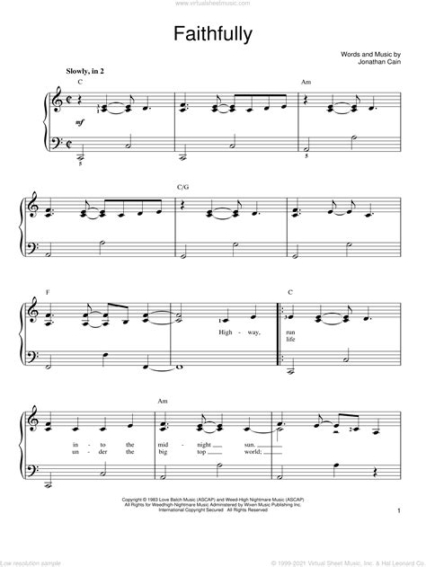 Journey Faithfully Sheet Music For Piano Solo Pdf Interactive