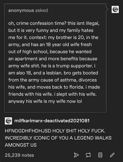 Crime Confession : r/CuratedTumblr