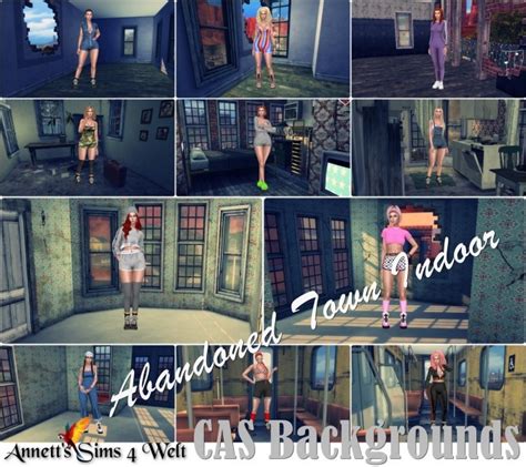 Cas Backgrounds Abandoned Town Indoor At Annetts Sims 4 Welt Sims 4