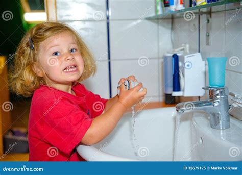 In The Bathroom Stock Image Image Of Gaiety Grin Fortune 32679125