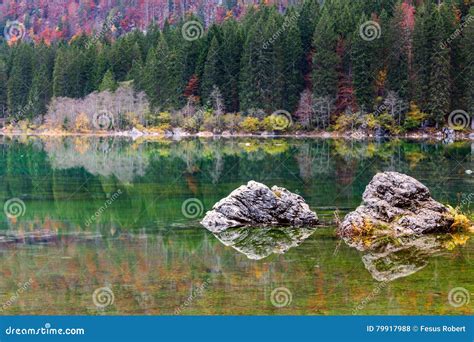 Lake Fusine Lago Di Fusine Mountain Lake In North Italy Stock Photo