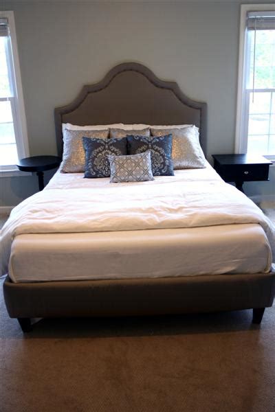 It just takes a weekend and some basic tools to get started. DIY Upholstered Platform Bed with Curved Fabric Headboard