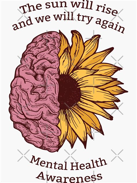 Mental Health Awareness Sticker For Sale By Tshirtsuk Redbubble