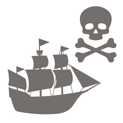 Tempaper Pirate Skull And Crossbones Peel And Stick Wall Decals Set Of 8