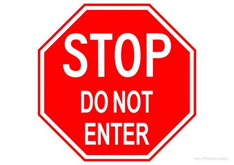 Do Not Enter Sign Printable