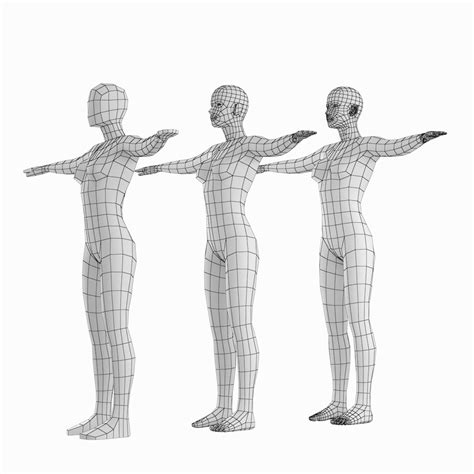 Female Base Mesh Natural Proportions In T Pose 3d Model 12 Unknown