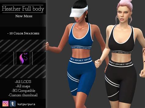 Katpurpuras Heather Full Body In 2023 Sims 4 Sims 4 Mods Clothes Sims