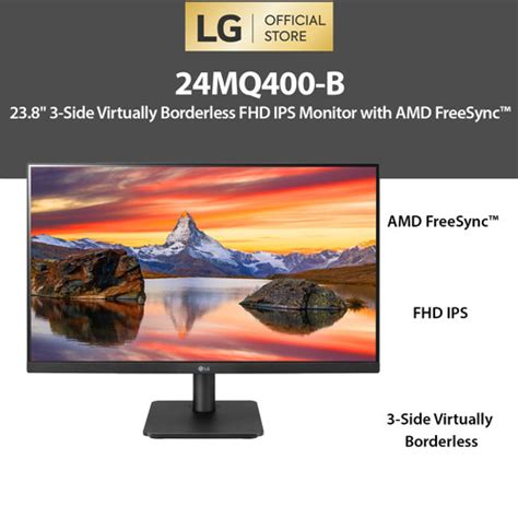 Promo LG 24MQ400 B 23 8 FHD IPS Monitor AMD FreeSync 75Hz HDMI Cicil