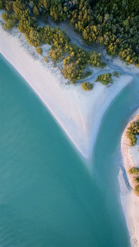 Beach Forest Beautiful Aerial Photography Iphone Wallpaper Iphone