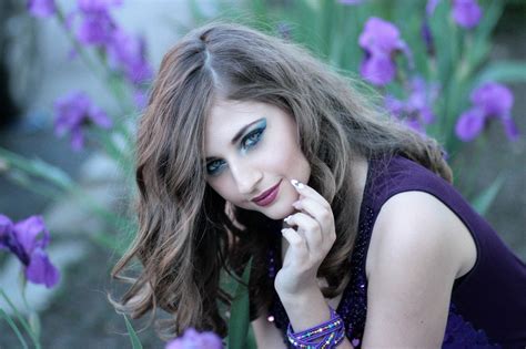 Free Images Person Girl Flower Purple Model Color