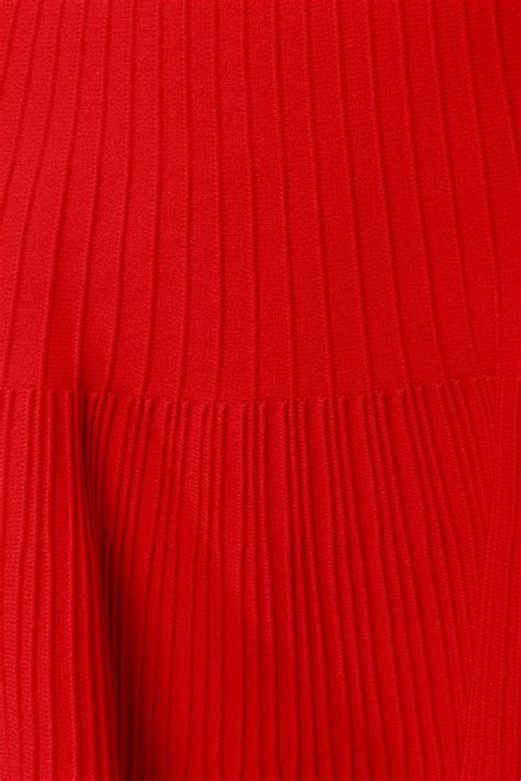 cute red skirt flared skirt knit skirt 50 00