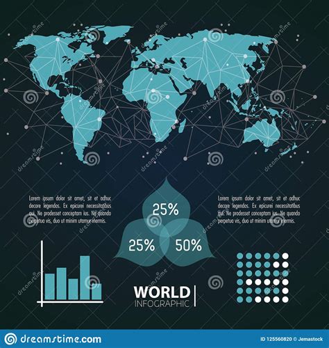 World Infographic Concept Stock Vector Illustration Of Modern 125560820