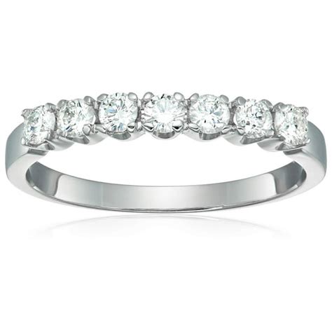 vir jewels vir jewels 1 2 cttw diamond wedding band 14k white gold 7 stones prong set