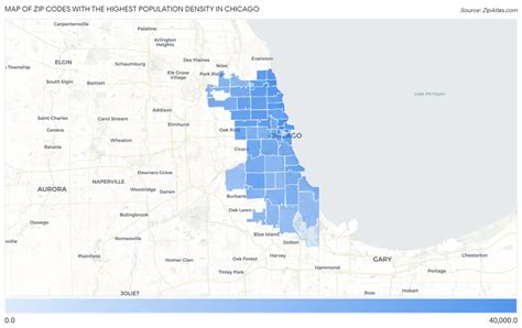 Highest Population Density In Chicago By Zip Code Zip Atlas