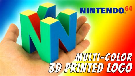 N64 Logo 3d Printed Using The Mosaic Palette And Robo R2 3d Printer
