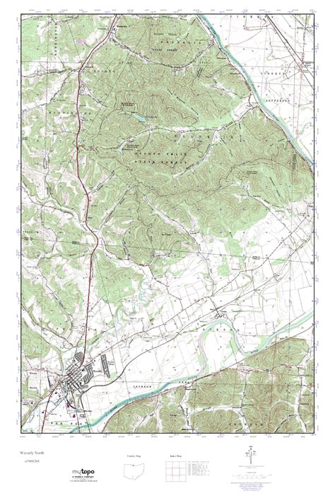 Mytopo Waverly North Ohio Usgs Quad Topo Map