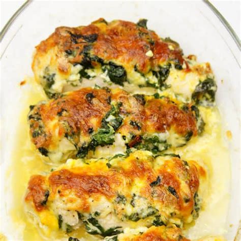 Spinach Chicken Casserole With Cream Cheese And Mozzarella Recipe