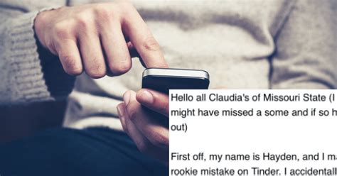 A Man Accidentally Swiped Left On A Claudia So He Emailed Every