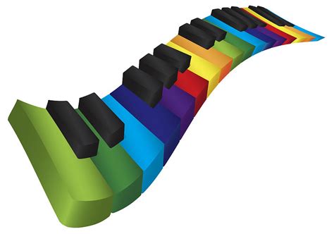 Piano Colorful Wavy Keyboard 3d Illustration Photograph By Jit Lim