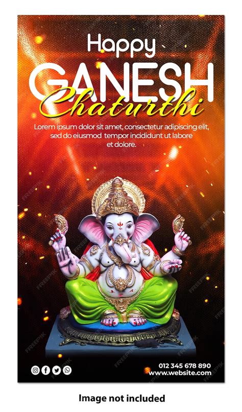 Premium Psd Psd Ganesh Chaturthi Social Media Vertical Posts