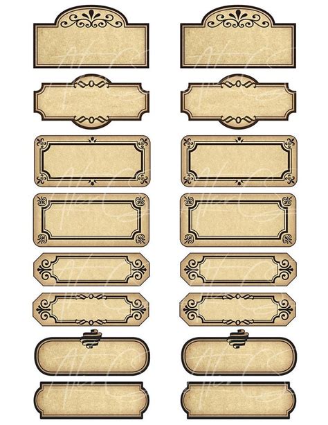 Buy 15 Printable Blank Vintage Apothecary Labels Set Editable Online In