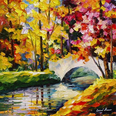 Magic Bridge — Palette Knife Oil Painting On Canvas By Leonid Afremov