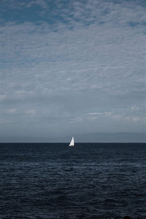 Sailboat Boat Sea Water Alone Hd Phone Wallpaper Peakpx