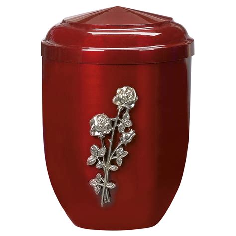 Gartenbank metall 4 sitzer karina schlanke, aber robuste metallausführung ist schön und interessant zu benutzen, um ihre terrasse oder garten zu schmücken. T-Nr. 15303612 - Metall Urne bordeaux mit silberfarbigem Metallguss Emblem Rose