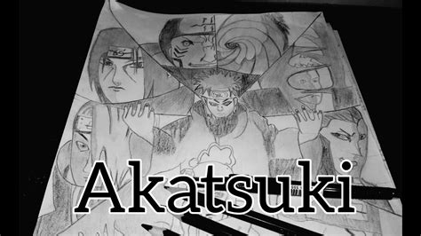 Menggambar Akatsuki Speed Drawing Akatsuki Naruto Shippuden Youtube