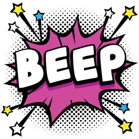 Beep Pop Art Comic Speech Bubbles Book Sound Effects 13009266 Vector