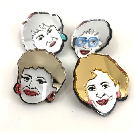 Golden Girls Pin Set Acrylic Pins Golden Girls Fan Golden Etsy