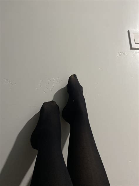 sexy black nylon feet rubbing together fun with feet