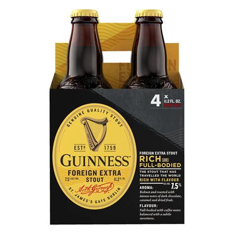 Guinness Foreign Extra Stout Beer 112 Oz Bottles Shop Beer At H E B