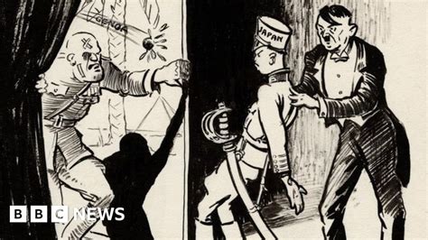 World War Two Hitler And Mussolini Cartoons On Display Bbc News
