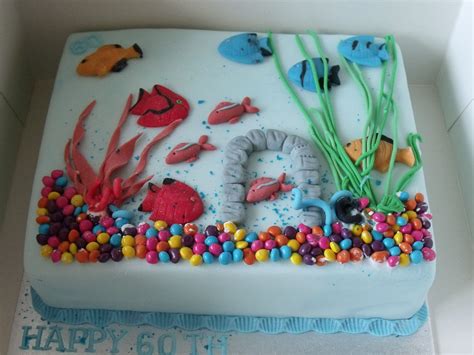 Fish Tank Cake Fish Cake Birthday Birthday Sheet Cakes Aquarium Cake