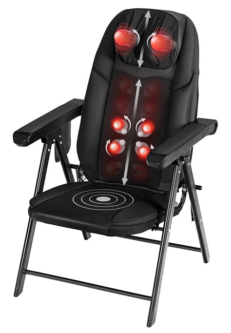 Comfier Partable Folding Massage Chair Shiatsu Neck Back Massager With