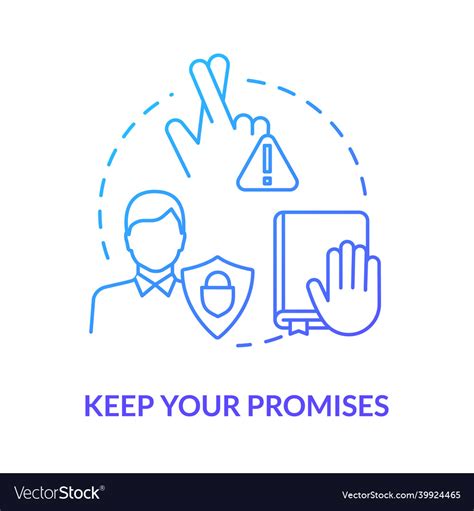Keep Your Promises Concept Icon People Secrets Vector Image