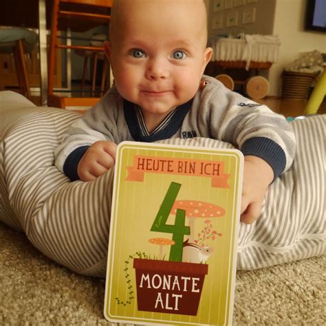 Die Schönsten Jahre Heute Milestone Baby Cards 4 Monate