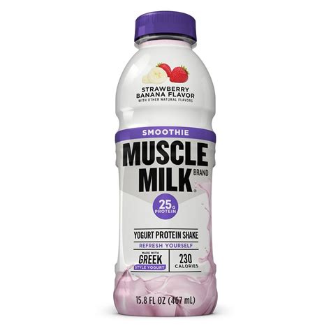Muscle Milk Smoothie Protein Yogurt Shake Strawberry Banana 25g