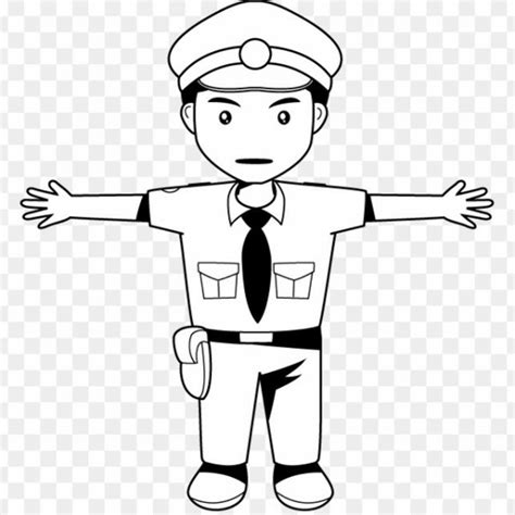 Download High Quality Police Officer Clipart Black And White