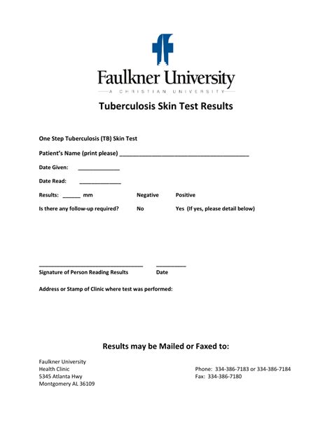 Free Printable Tb Skin Test Form Printable Word Searches