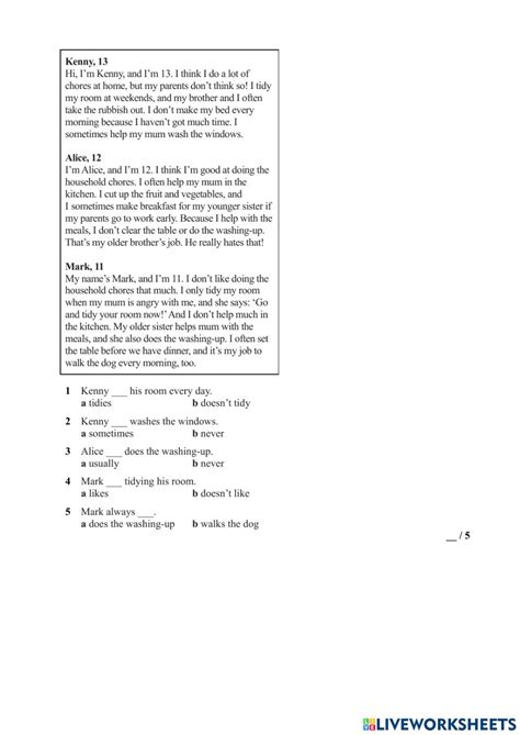 Brainy 5 Unit 4 test B worksheet