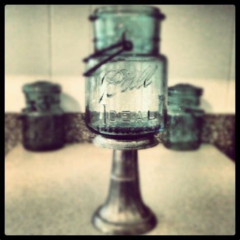 Mason Jar Goblet Shabby Chic Vintage Designs Green Mason Jars