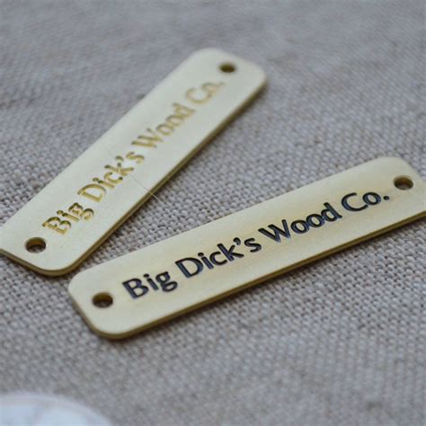 Brass Engraved Tags With Holes For Nails Screw On Metal Etsy